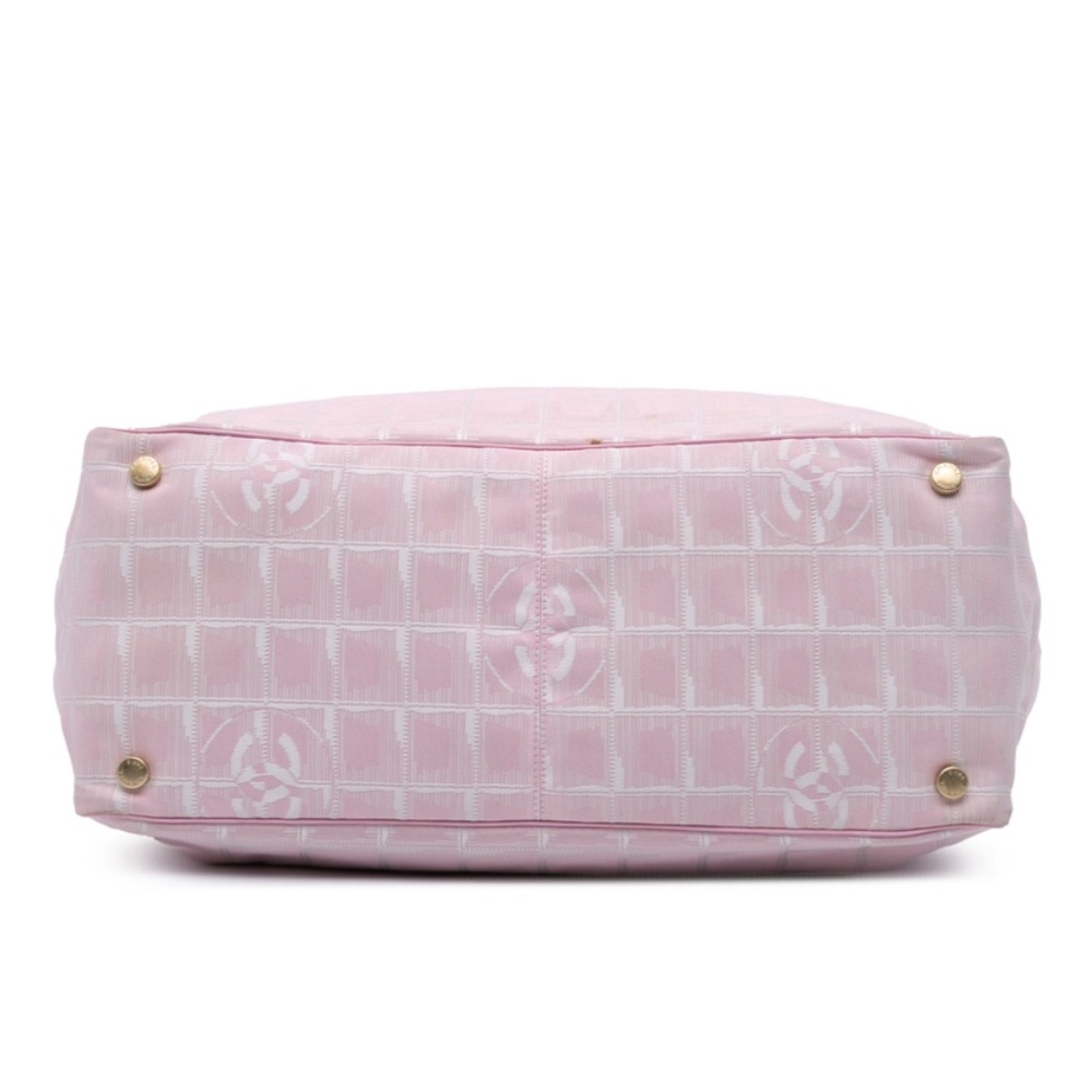 CHANEL Pink CC logo Travel Ligne Tote - Picture 3 of 13